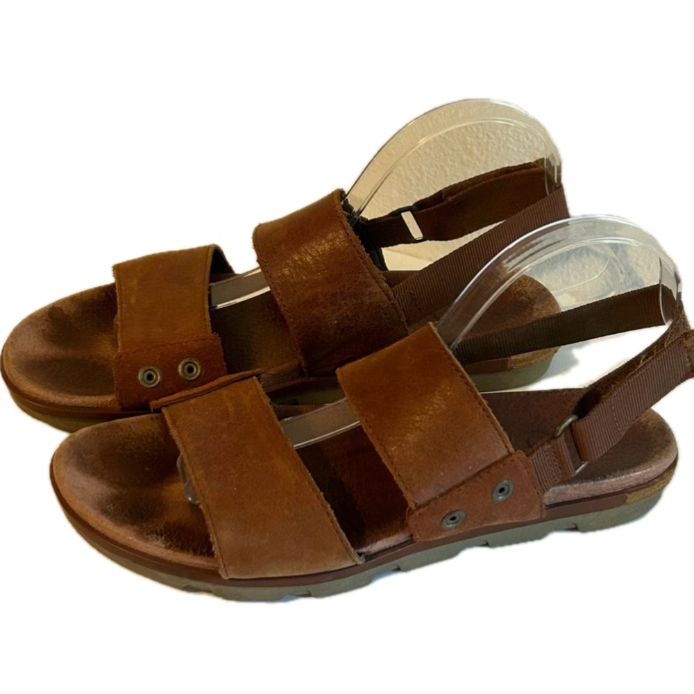 Sorel Torpeda rustic brown genuine leather sandals size 9.5 spring neutral beach